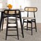 Baxton Studio Tarana Mid-Century Modern Cream Fabric and Black Finished Wood 2-Piece Counter Stool Set, PR 235-2PC-13309-ZORO - alternate 6